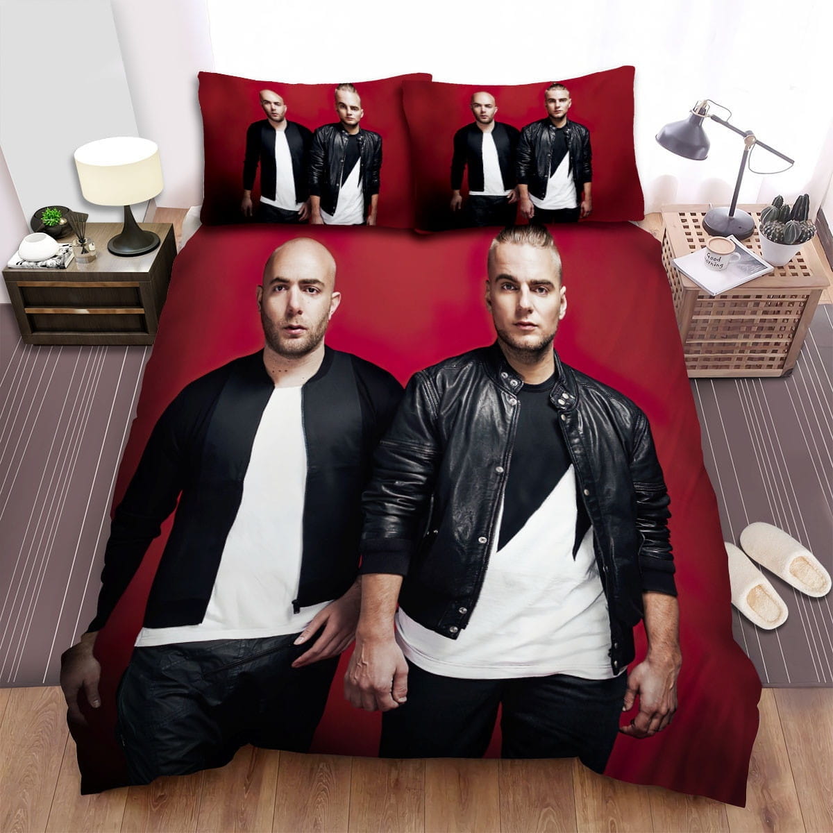 Showtek Band Posing Decorative Bedding Sets with Duvet Cover Flatsheet Pillowcases