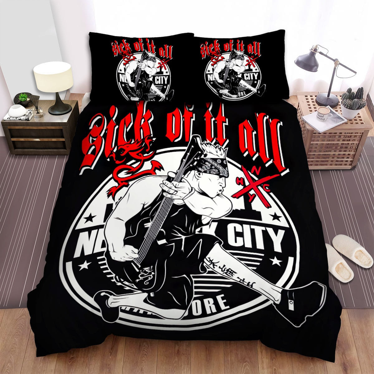 Sick Of It All City Bedding Set Duvet Cover Gift For Christmas Birthday Thanksgiving