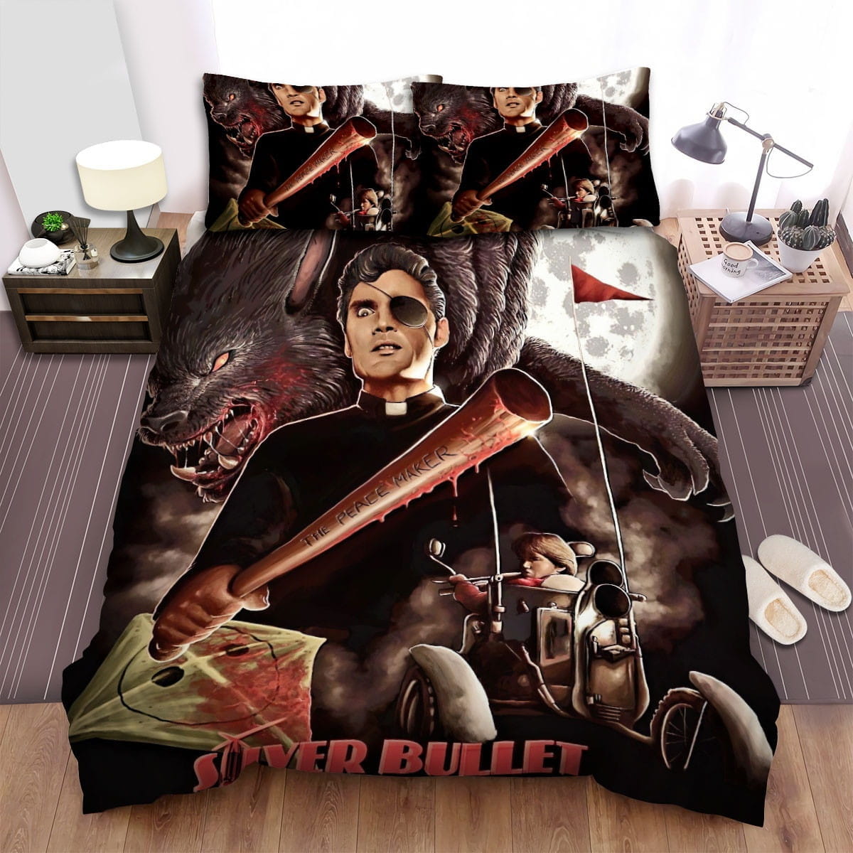 Silver Bullet Image Art Bedding Sets Duvet Cover Flatsheet Gift For Wife Husband Besties