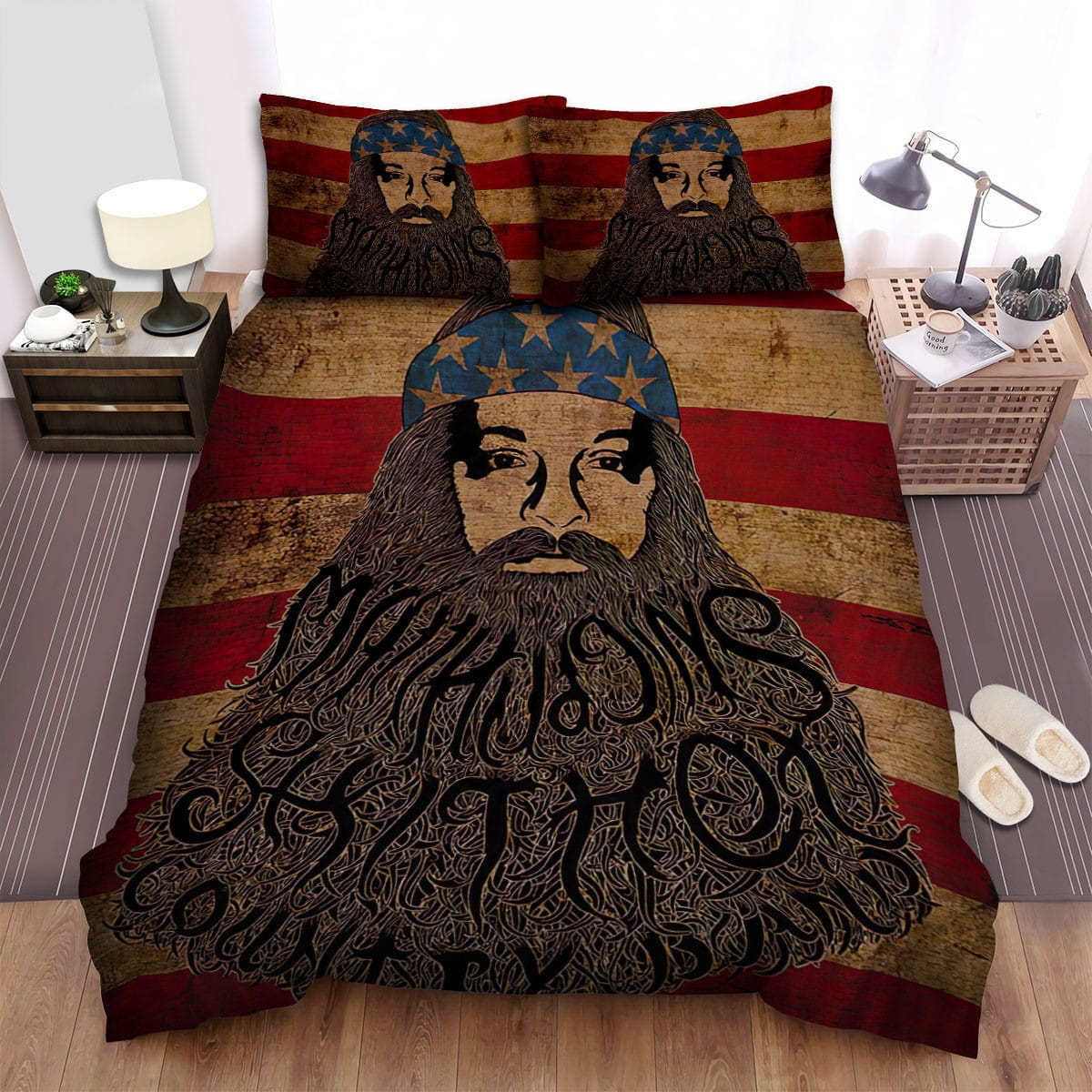 Sight & Sound Old Man Bedding Set Duvet Cover Gift For Christmas Birthday Thanksgiving