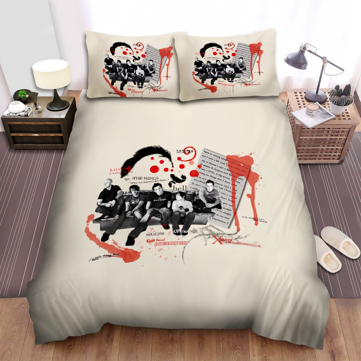 Simple Plan Wallpaper 2 Bedding Sets Duvet Cover Flatsheet Pillowcases Perfect Gift For Fans