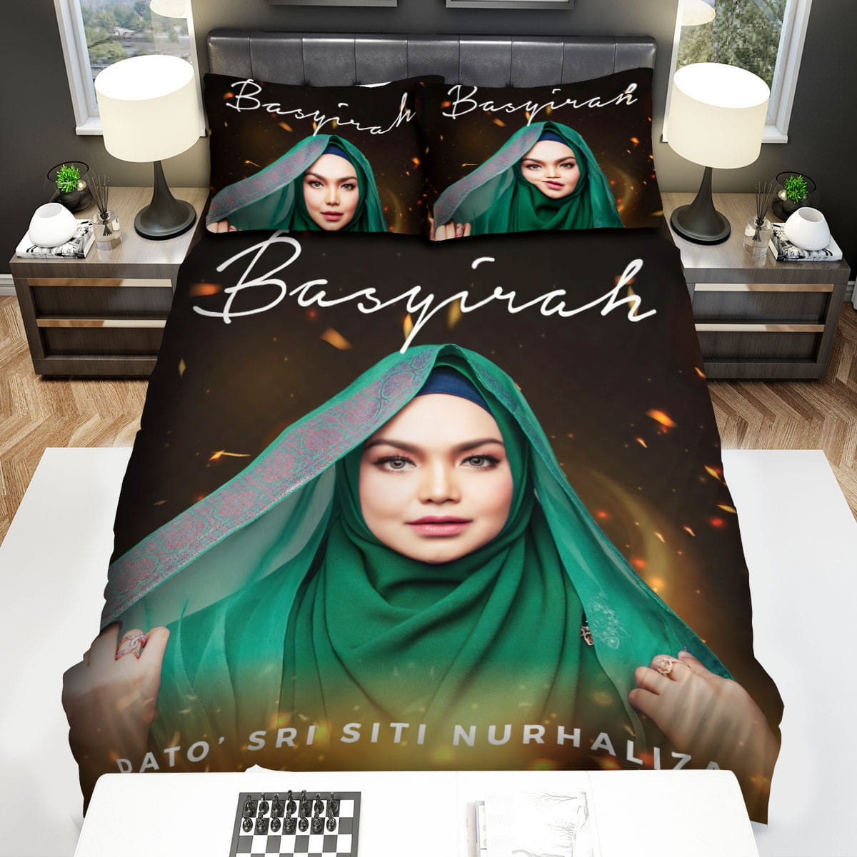 Siti Nurhaliza Green Dress Bedding Set Duvet Cover Gift For Christmas Birthday Thanksgiving