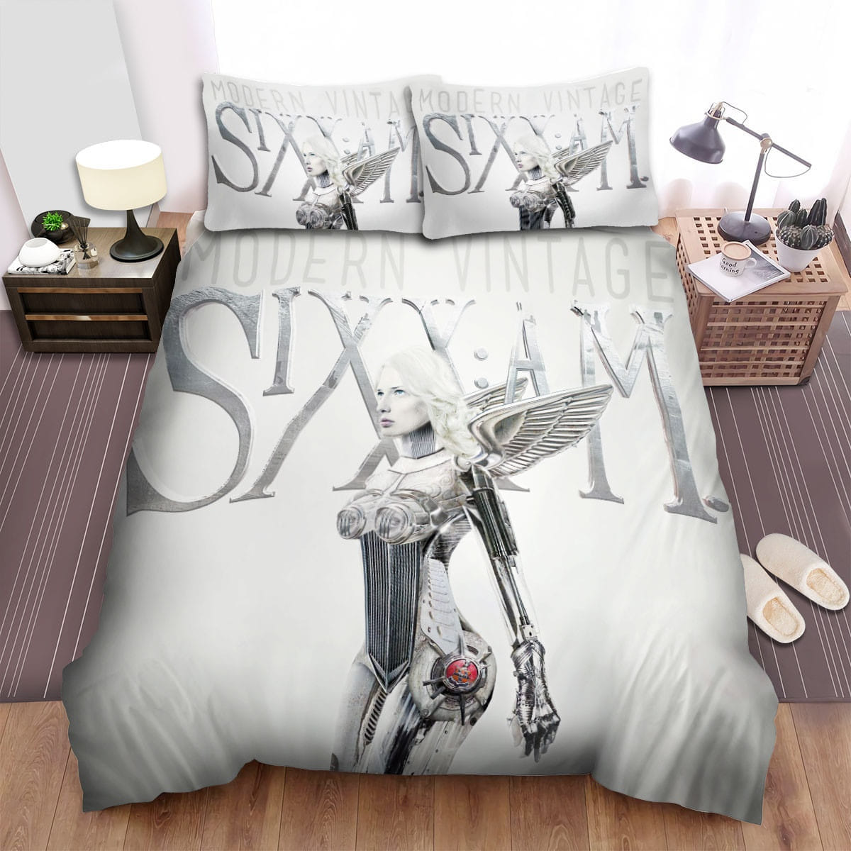 SixxAM Modern Vintage Bedding Sets Duvet Cover Flatsheet Pillowcase