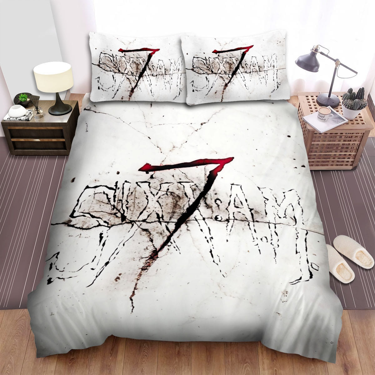 SixxAM Logo Decorative Bedding Sets with Duvet Cover Flatsheet Pillowcases