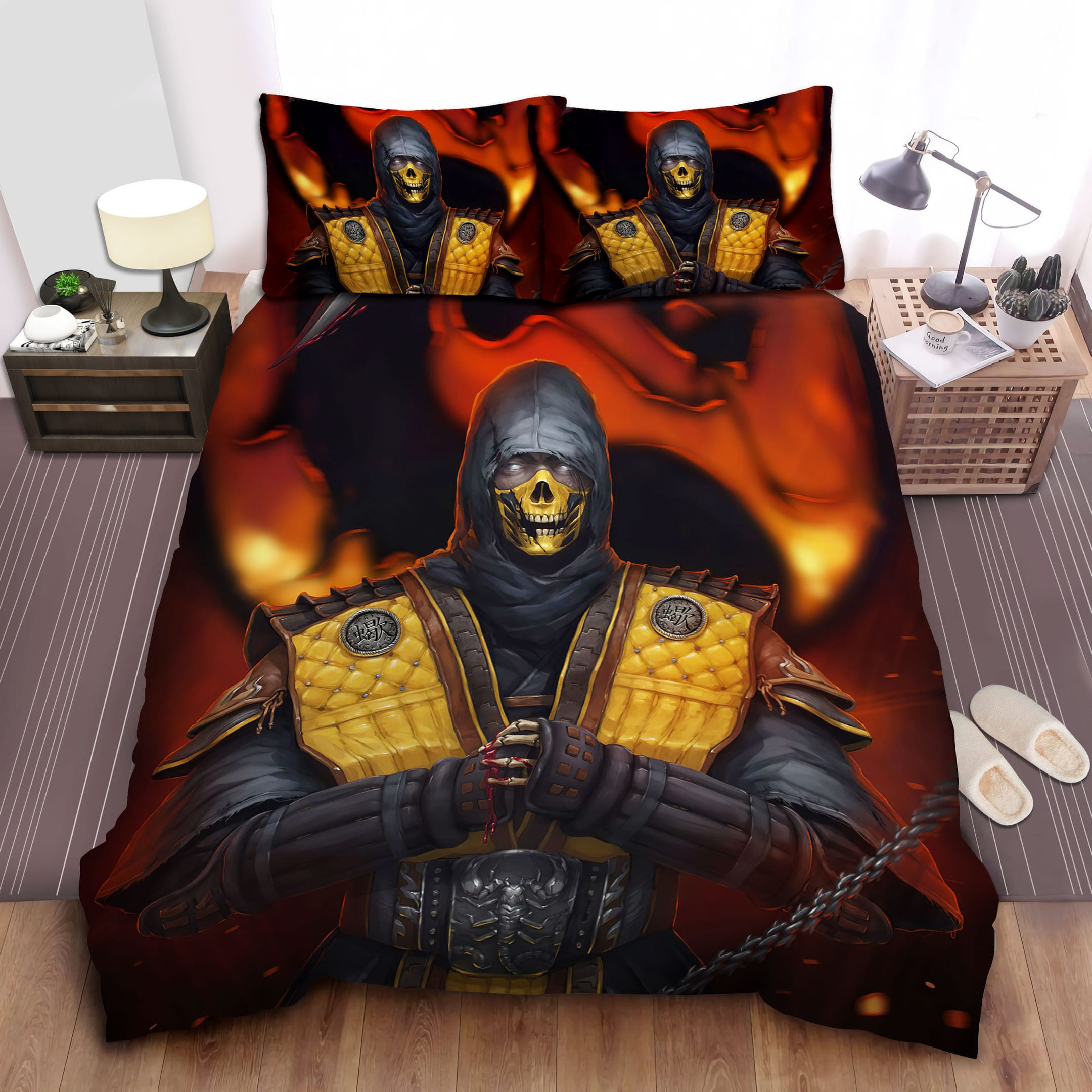 Skeleton Scorpion Bedding Set Duvet Cover Gift For Christmas Birthday Thanksgiving