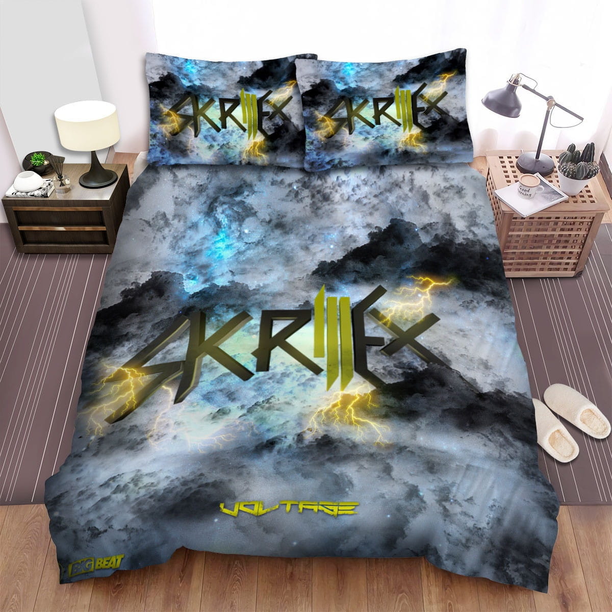 Skrillex Lightning Bedding Sets Duvet Cover Flatsheet Pillowcases Perfect Gift For Fans