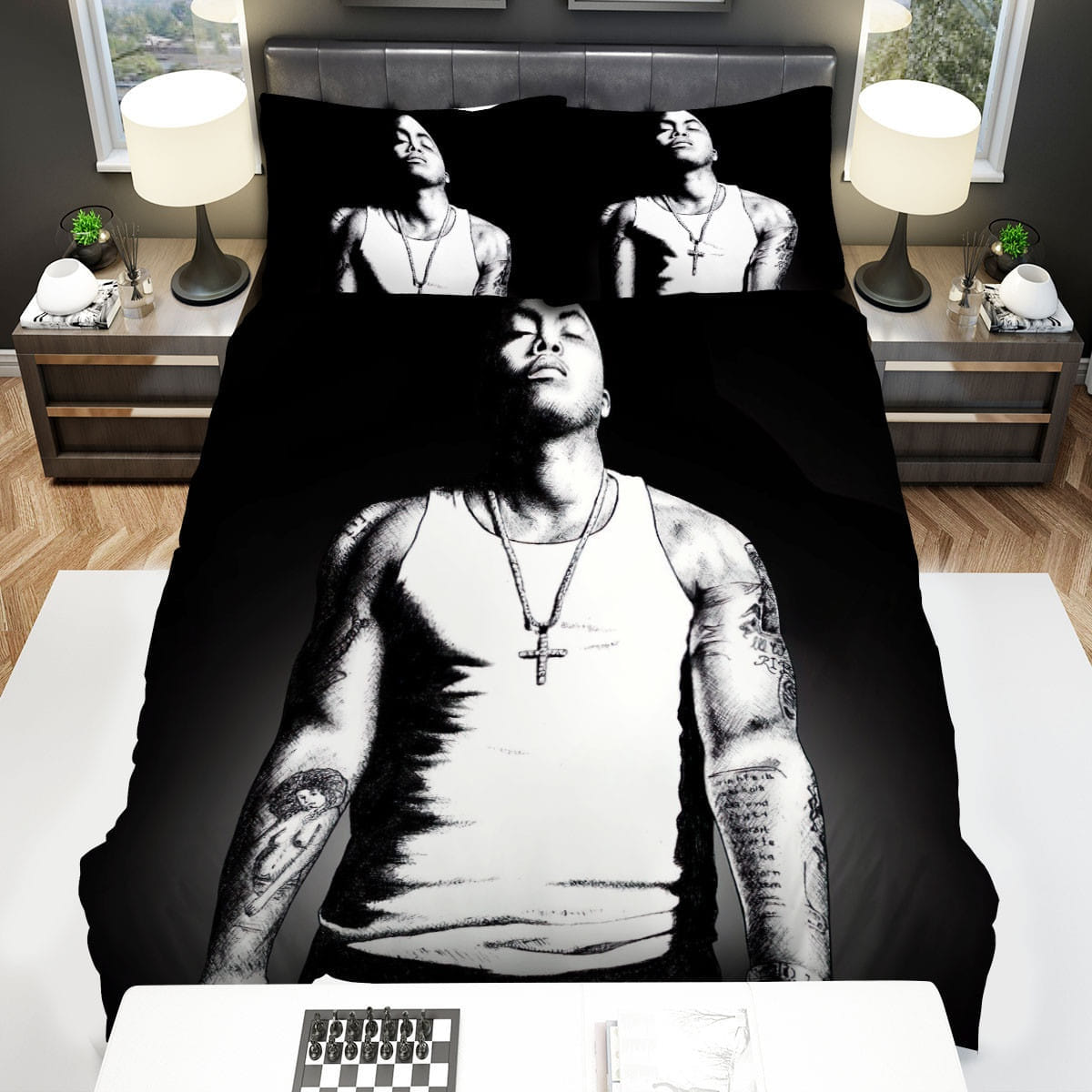 Sketching Of Nas Bedding Sets Duvet Cover Flatsheet Gift For Wife Husband Besties