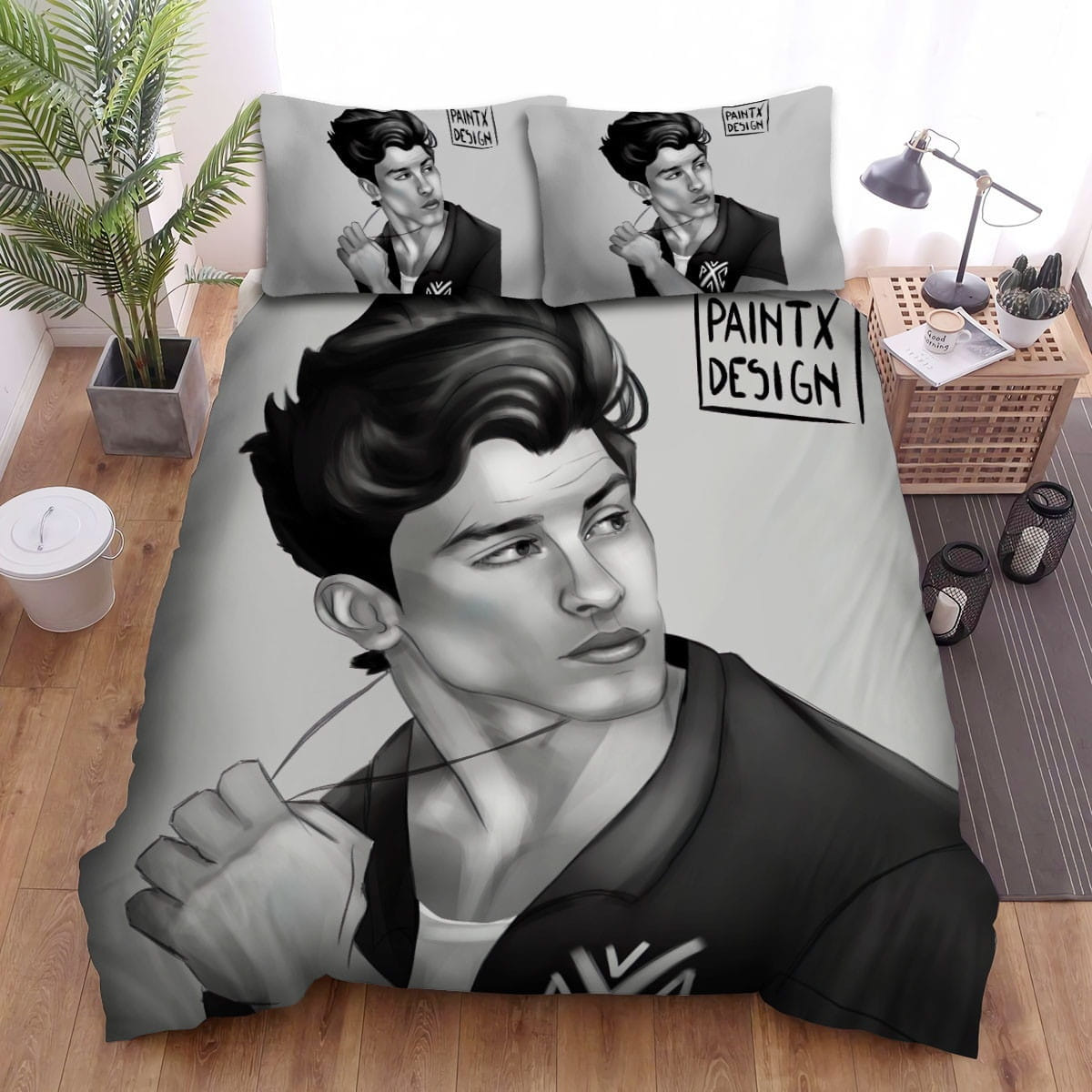 Sketch Of Shawn Mendes Bedding Sets Duvet Cover Flatsheet Pillowcases Perfect Gift For Fans