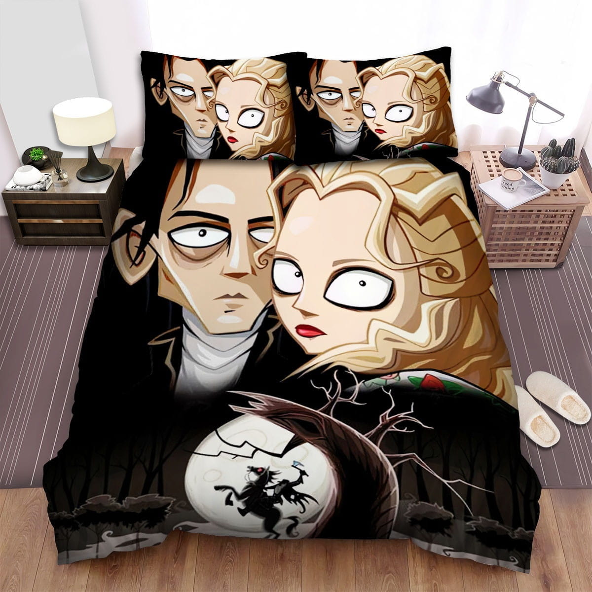 Sleepy Hollow Cartoon Bedding Sets Duvet Cover Flatsheet Pillowcases Perfect Gift For Fans