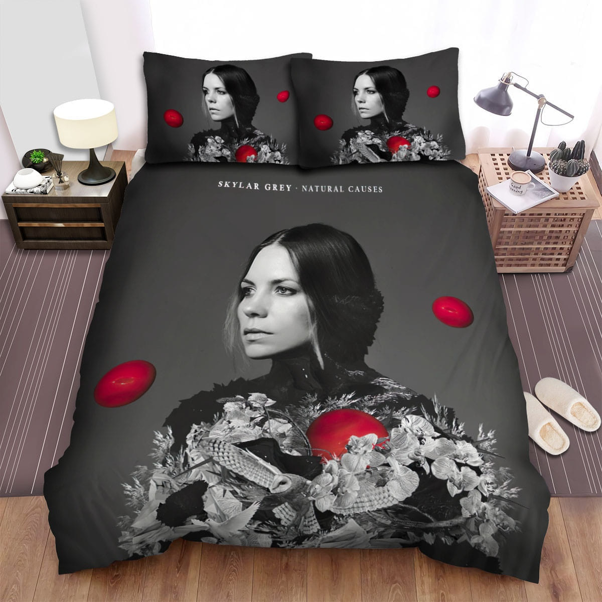 Skylar Grey Apple Bedding Sets Duvet Cover Flatsheet Pillowcase