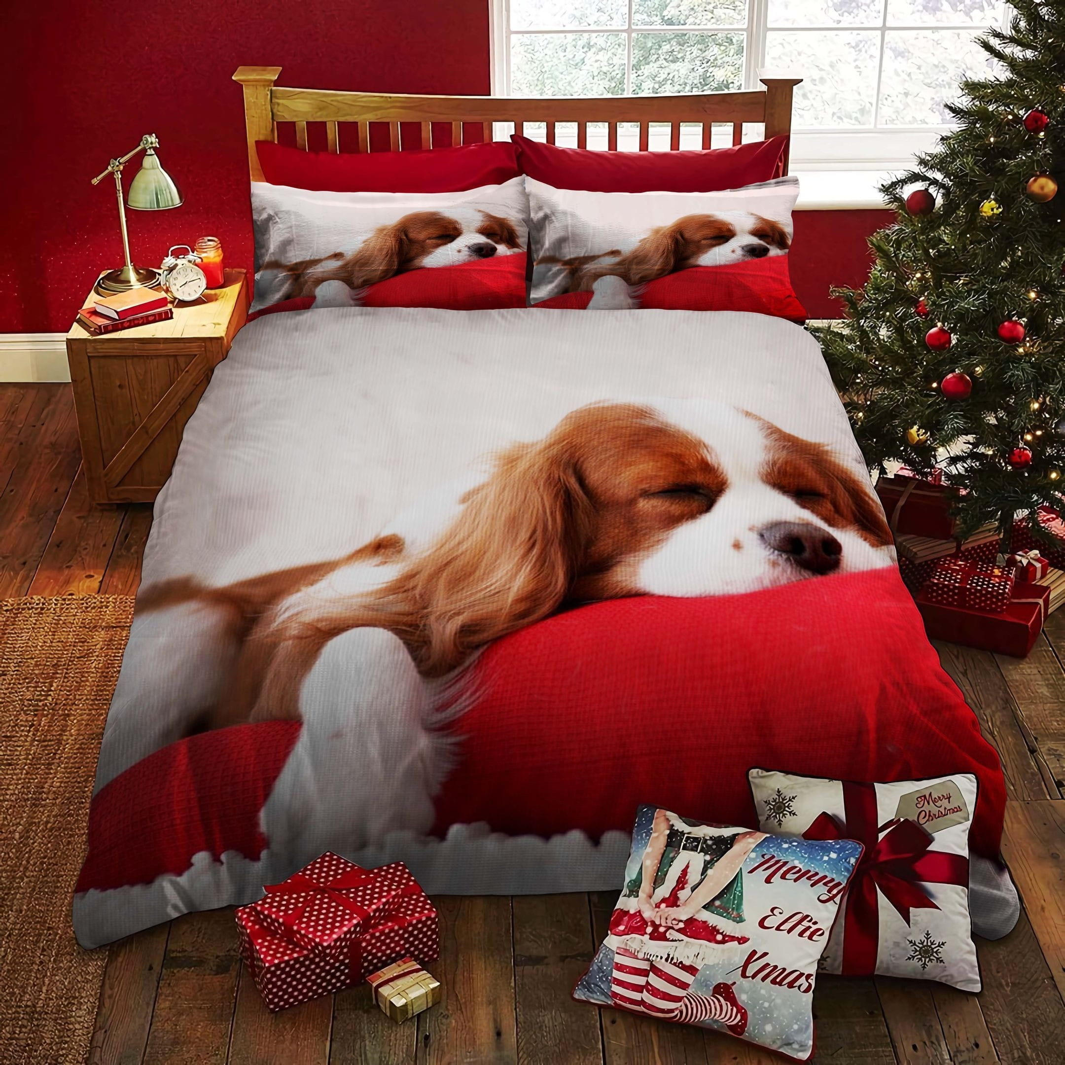 Sleeping Dog Decorative Bedding Sets with Duvet Cover Flatsheet Pillowcases