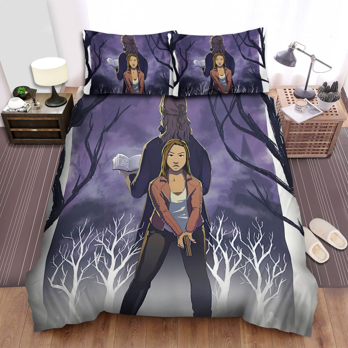Sleepy Hollow Holding A Gun Bedding Sets Duvet Cover Flatsheet Pillowcase