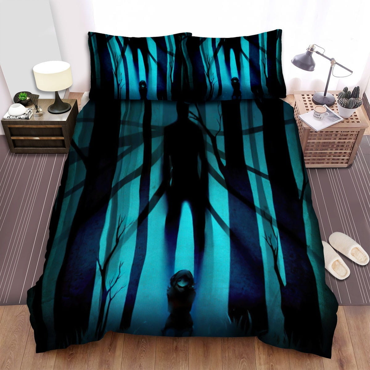 Slender Man The Dark Night Bedding Sets Duvet Cover Flatsheet Pillowcase