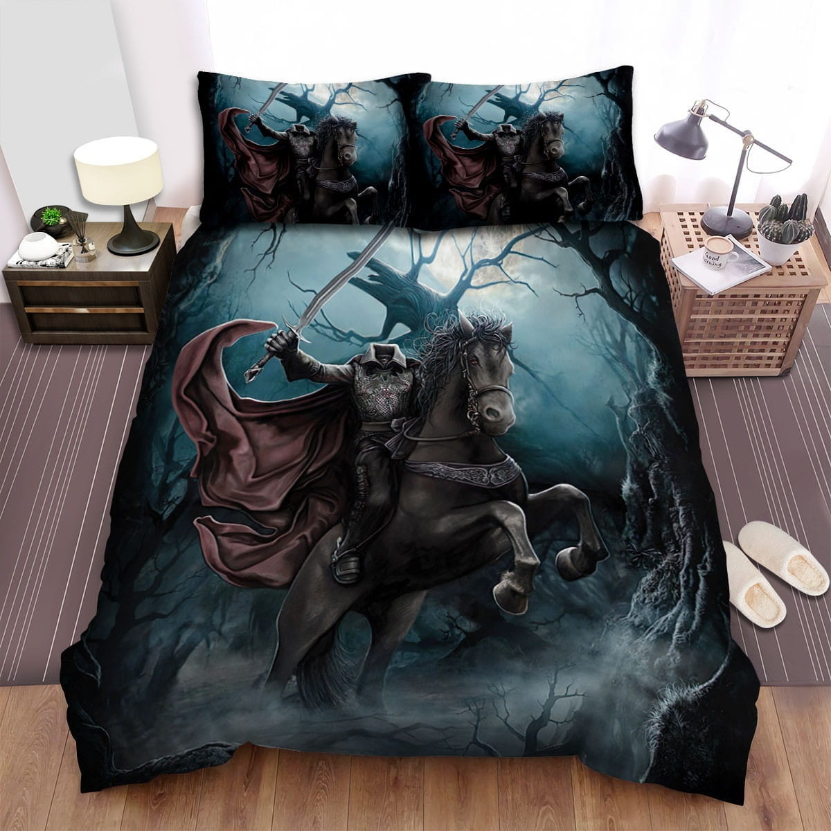 Sleepy Hollow With Moon Bedding Sets Duvet Cover Flatsheet Pillowcases Perfect Gift For Fans