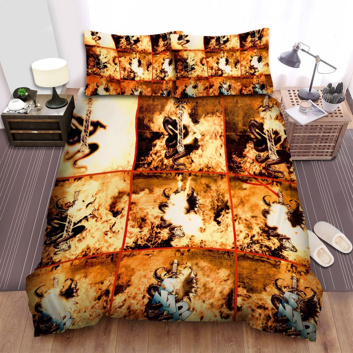 Snap Attack Remix Bedding Set Duvet Cover Gift For Christmas Birthday Thanksgiving
