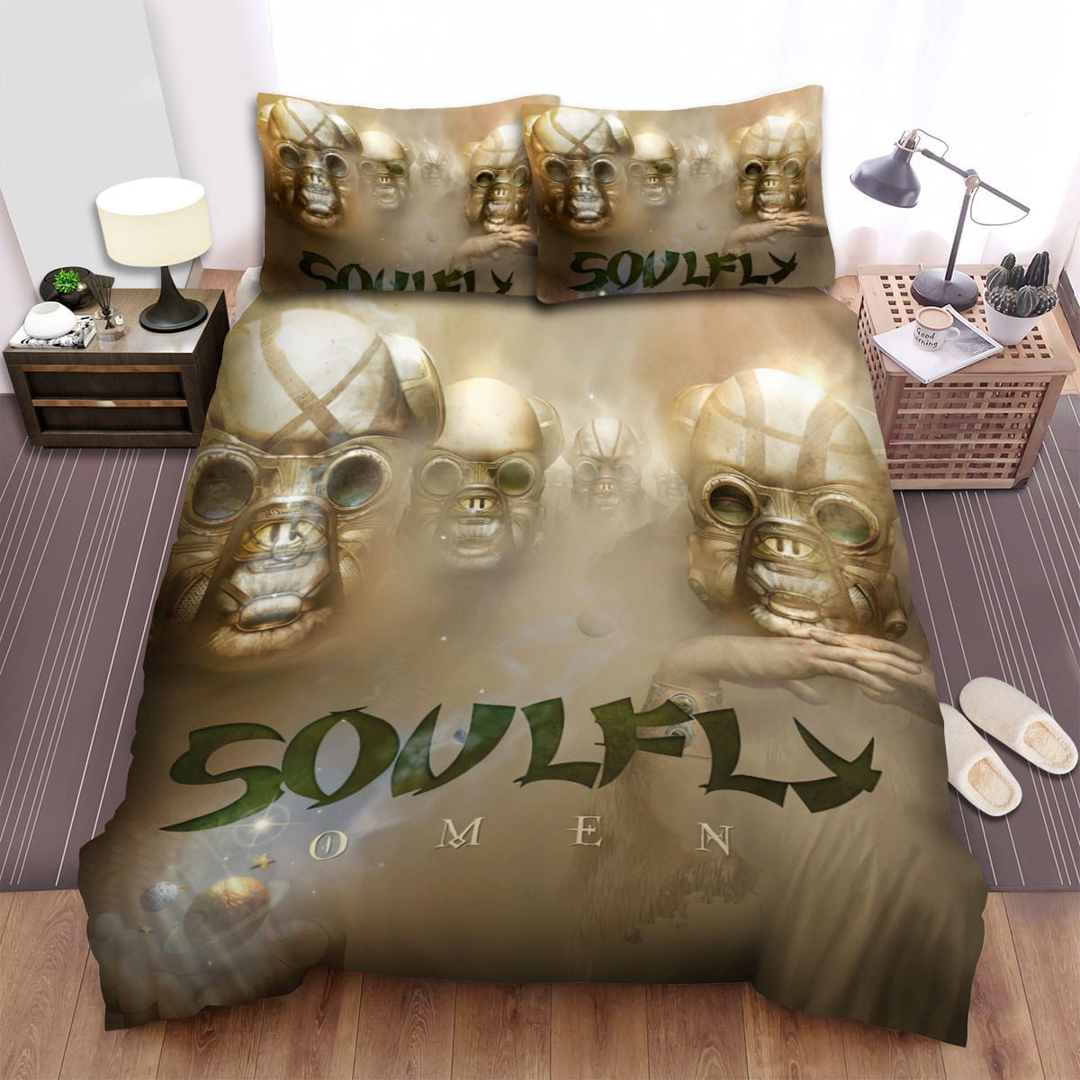 Soulfly Band Album Omen Bedding Sets Duvet Cover Flatsheet Pillowcases Perfect Gift For Fans