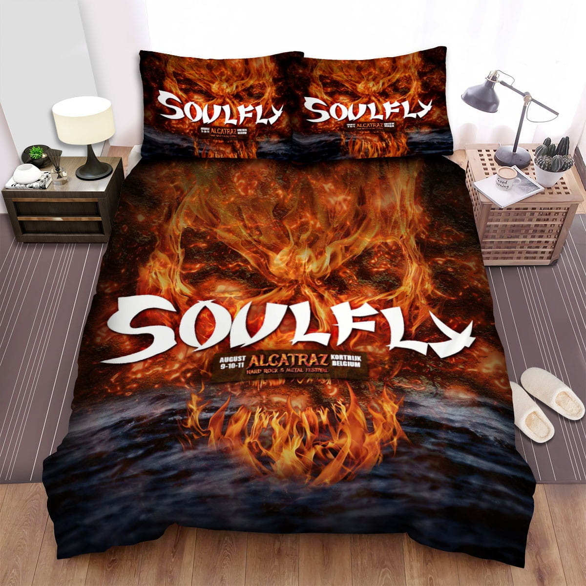 Soulfly Band Alcatraz Bedding Sets Duvet Cover Flatsheet Gift For Wife Husband Besties