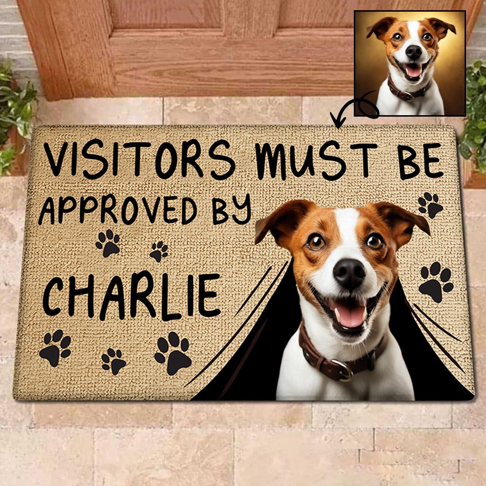 Lovely Funny House Gifts For Pet Lovers Custom Pet Photos Doormat Na04