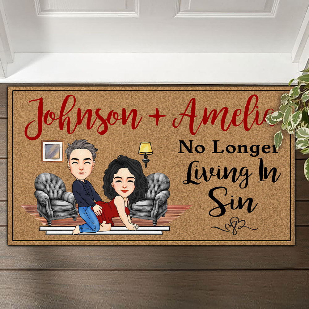 Doormat For Couples Another Year Living In Sin Na04