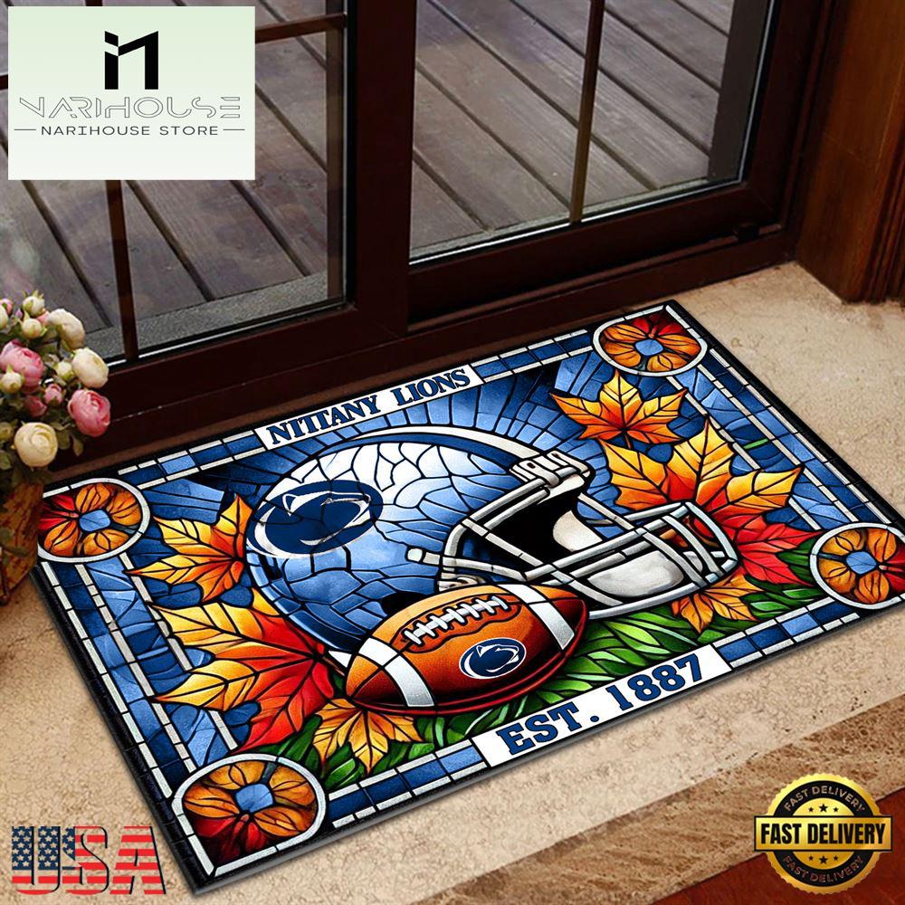 Ncaa Penn State Nittany Lions Football Stained Glass Style Doormats , Large Doormats Outdoors