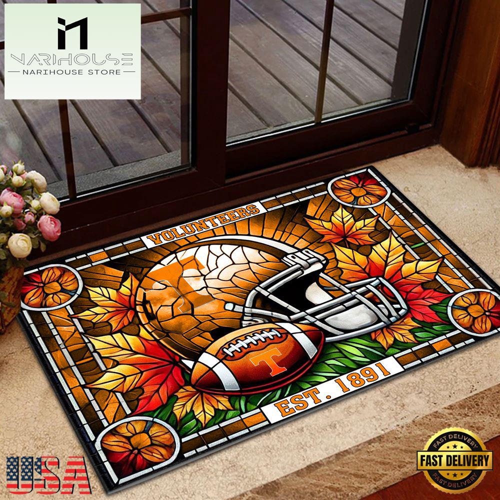 Ncaa Tennessee Volunteers Football Stained Glass Style Doormats , Large Doormats Outdoors