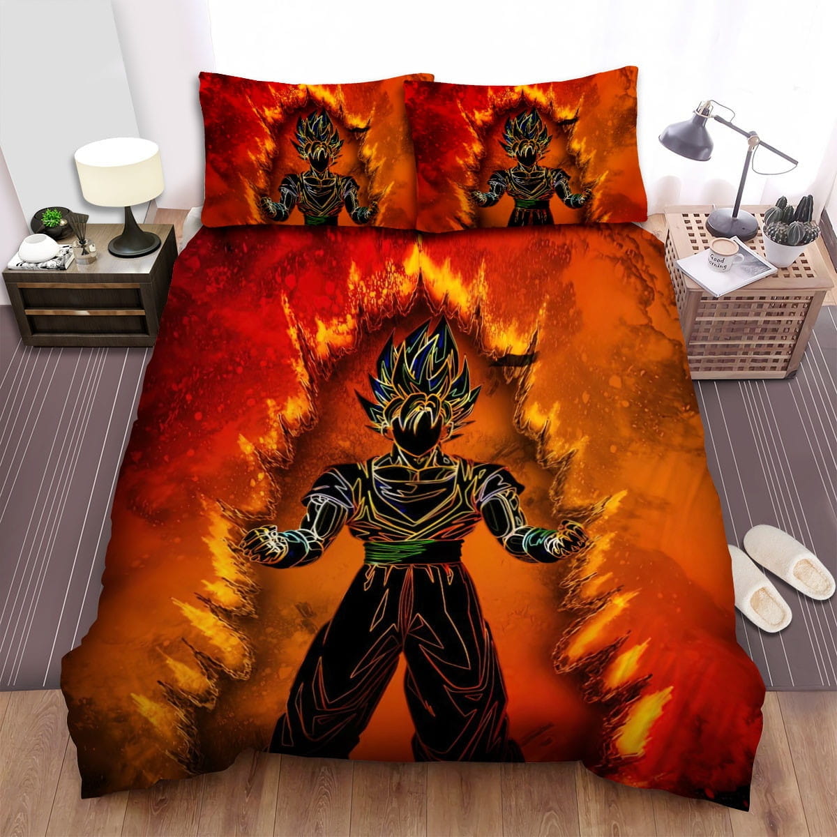 Soul Of Heroes Saiyan Bedding Sets Duvet Cover Flatsheet Gift For Christmas Thanksgiving Halloween