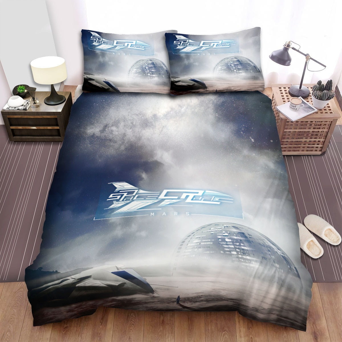 Spacecraft Band Mars Bedding Sets Duvet Cover Flatsheet Gift For Wife Husband Besties