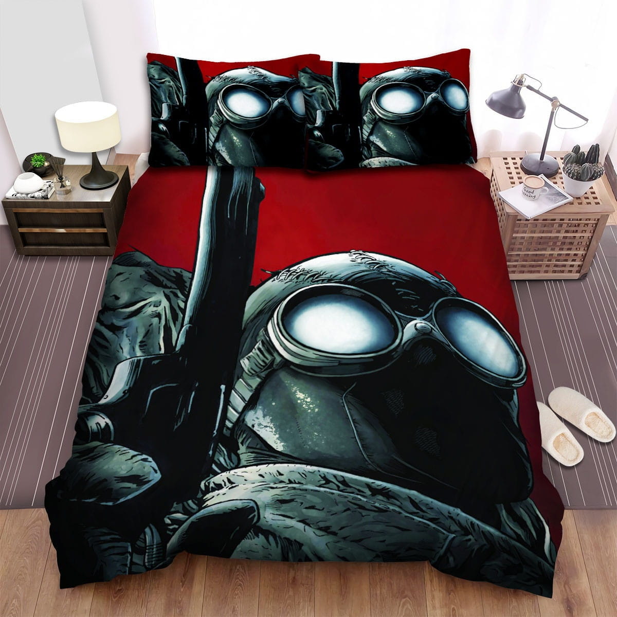 Spider-Man Noir Gun Bedding Sets Duvet Cover Flatsheet Pillowcases Perfect Gift For Fans