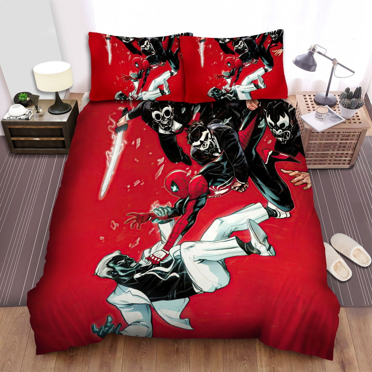 Spider-Man Game Kill Bedding Sets Duvet Cover Flatsheet Gift For Wife Husband Besties