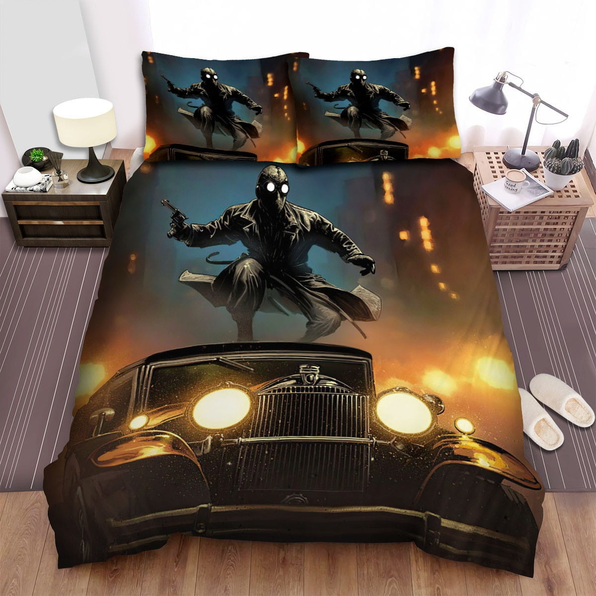 Spider-Man Noir On The Car Bedding Set Duvet Cover Gift For Christmas Birthday Thanksgiving