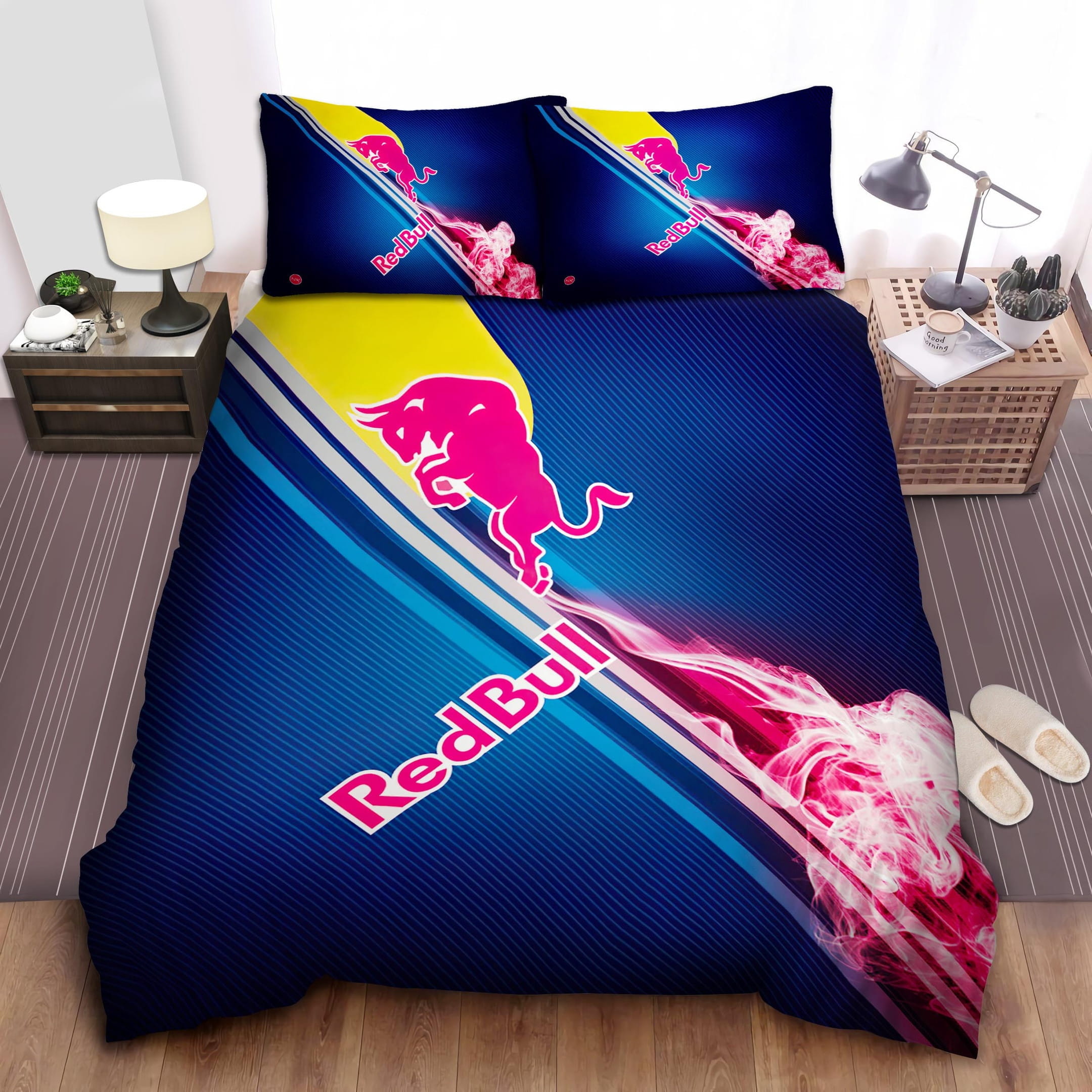 Sprint Up Red Bull Bedding Sets Duvet Cover Flatsheet Pillowcases Perfect Gift For Fans