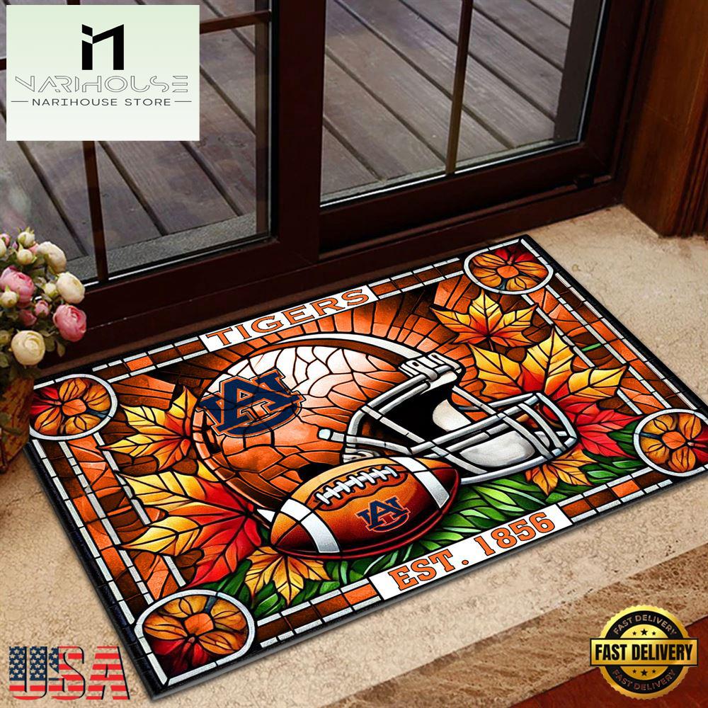 Ncaa Auburn Tigers Football Stained Glass Style Doormats , Large Doormats Outdoors