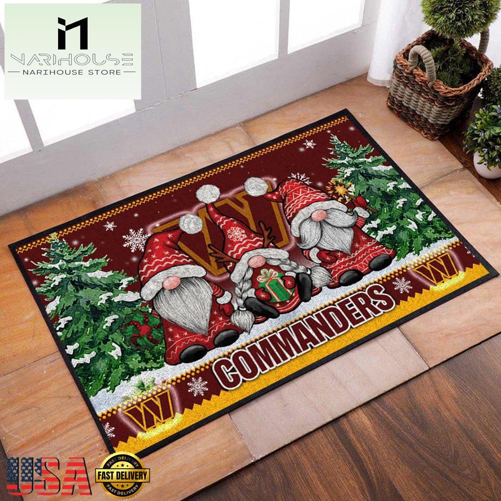 Nfl Washington Commanders Christmas Doormat Decor , Outdoor Doormats