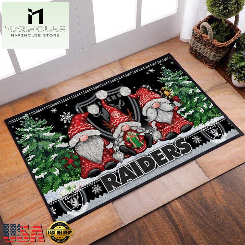 Nfl Las Vegas Raiders Christmas Doormat Decor , Outdoor Doormats