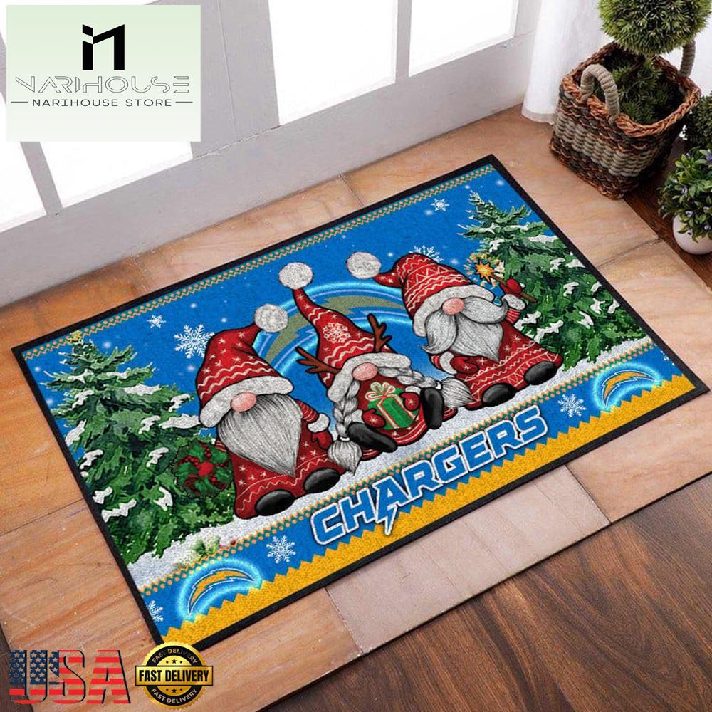 Nfl Los Angeles Chargers Christmas Doormat Decor , Outdoor Doormats
