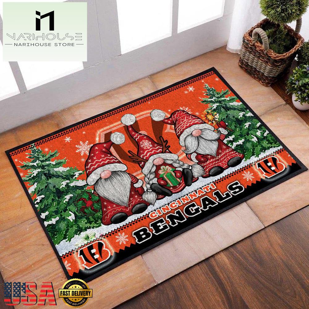 Nfl Cincinnati Bengals Christmas Doormat Decor , Outdoor Doormats