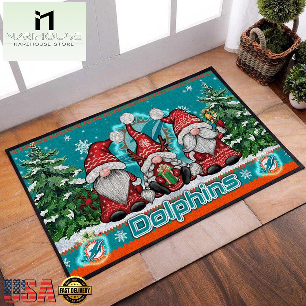 Nfl Miami Dolphins Christmas Doormat Decor , Outdoor Doormats