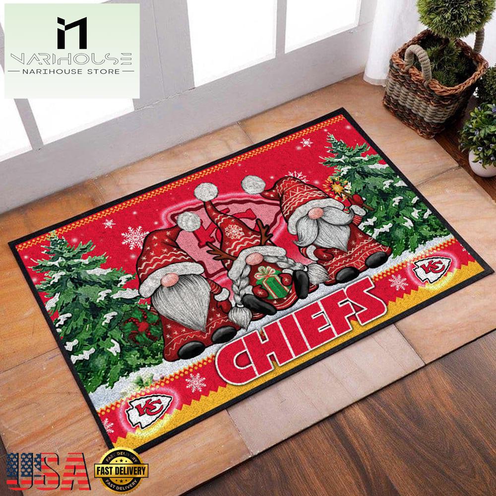 Nfl Kansas City Chiefs Christmas Doormat Decor , Outdoor Doormats