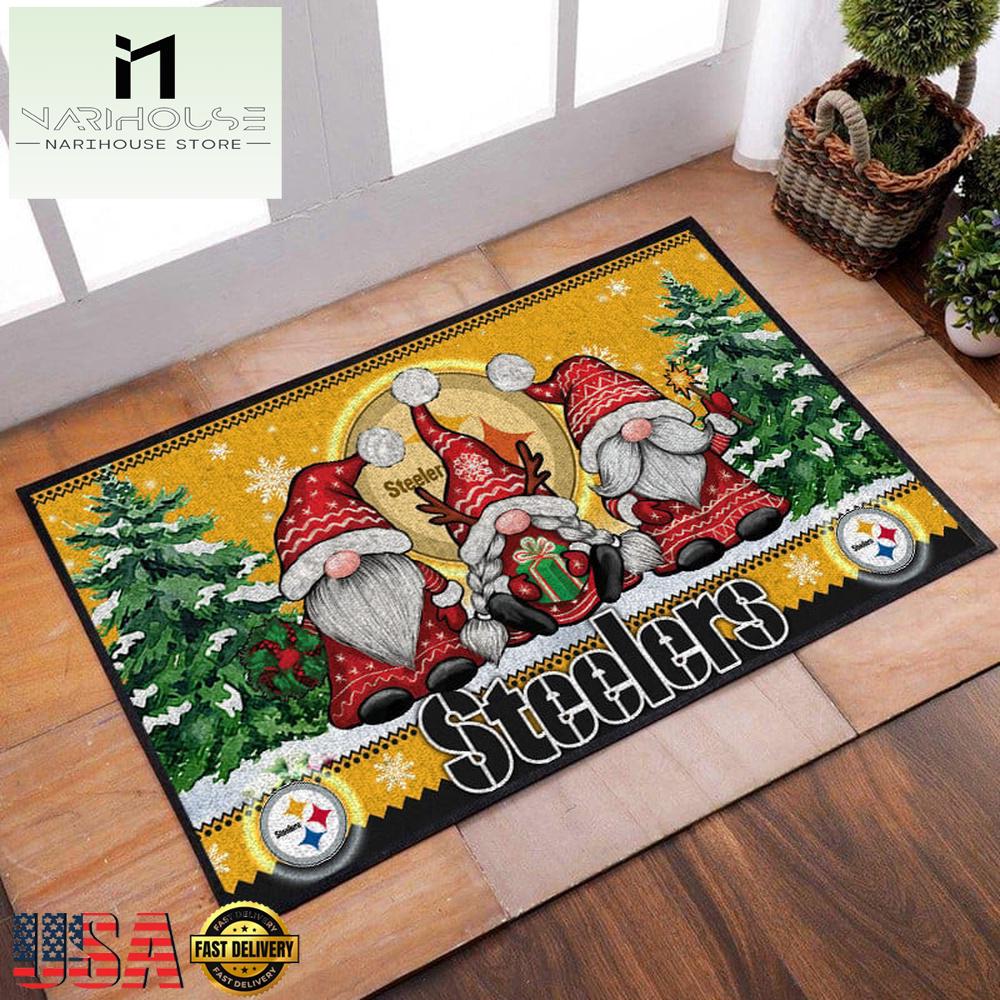 Nfl Pittsburgh Steelers Christmas Doormat Decor , Outdoor Doormats