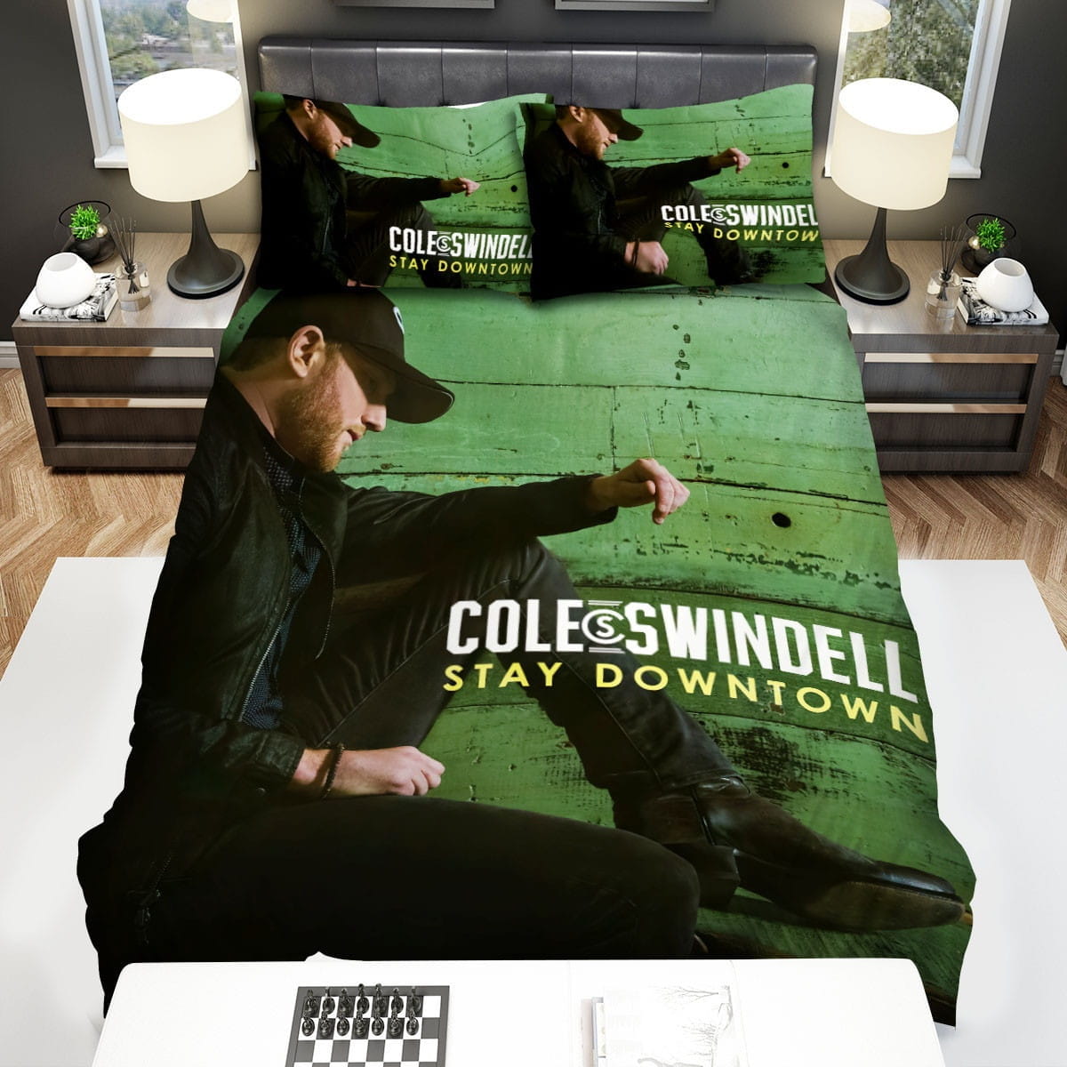 Stay Downtown Cole Swindell Bedding Sets Duvet Cover Flatsheet Pillowcases Perfect Gift For Fans
