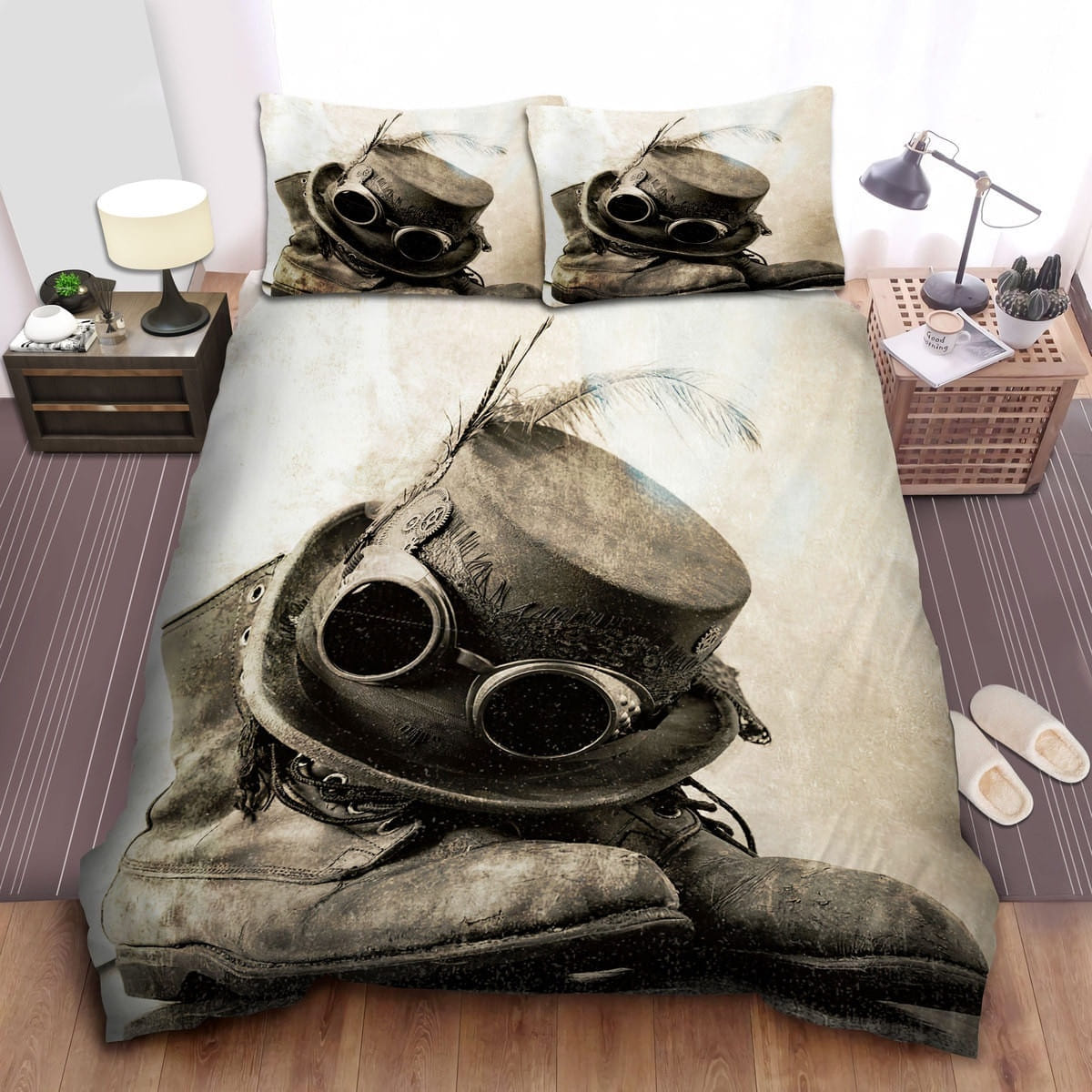 Steampunk Inventors Hat Bedding Sets Duvet Cover Flatsheet Gift For Wife Husband Besties