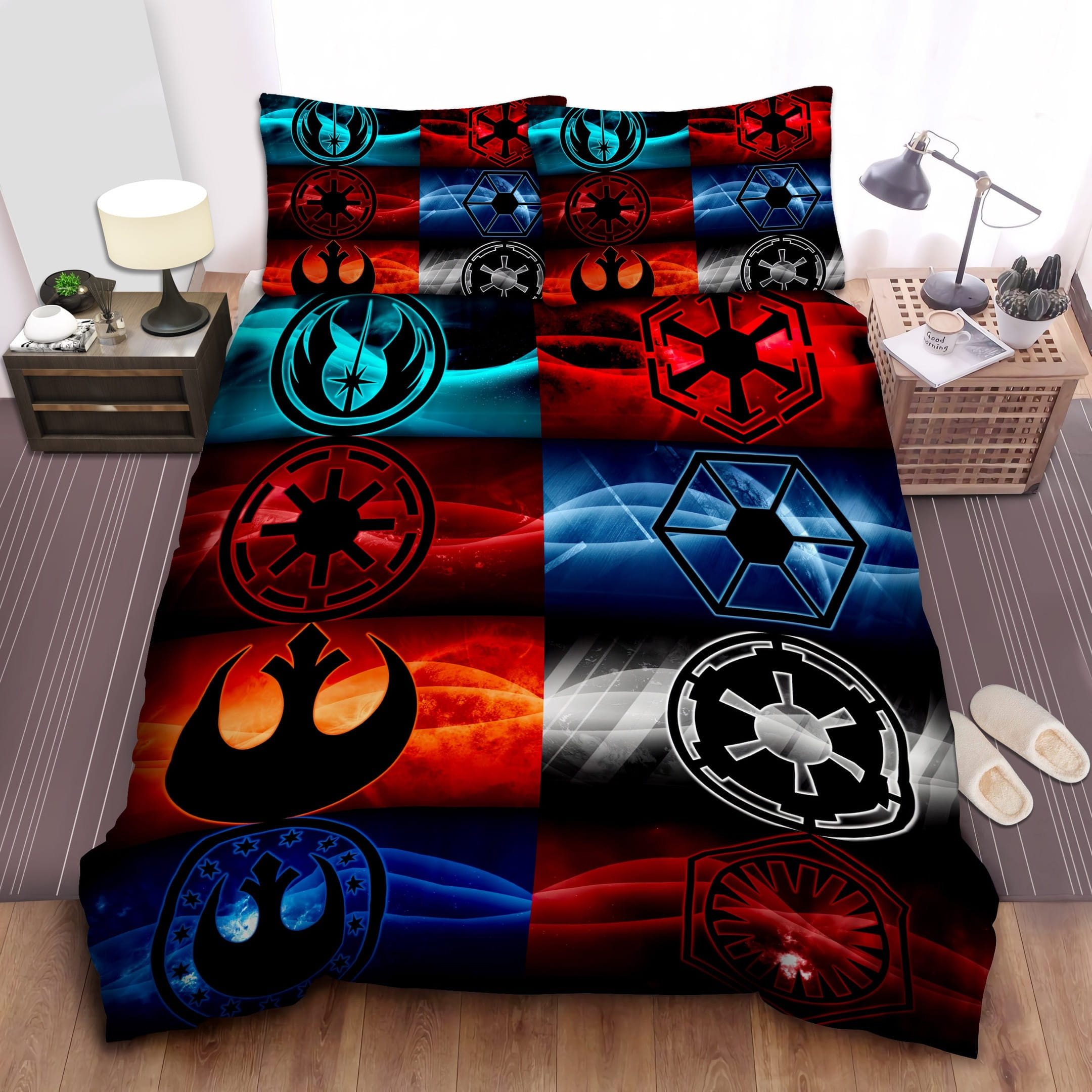 Star Wars Symbols Bedding Set Duvet Cover Gift For Christmas Birthday Thanksgiving