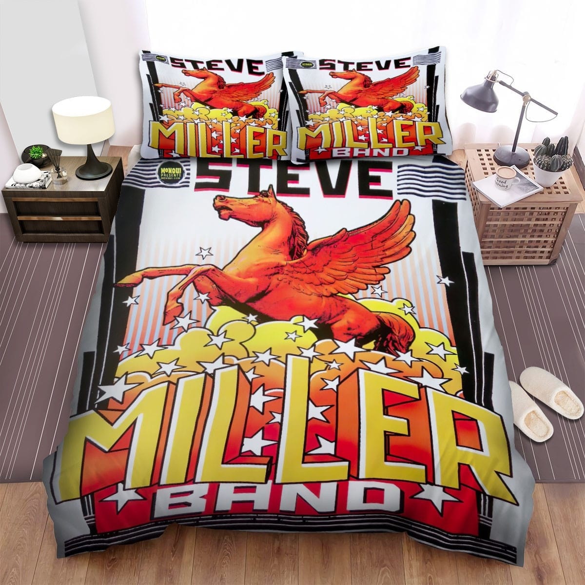Steve Miller Band Poster Bedding Sets Duvet Cover Flatsheet Pillowcases Perfect Gift For Fans