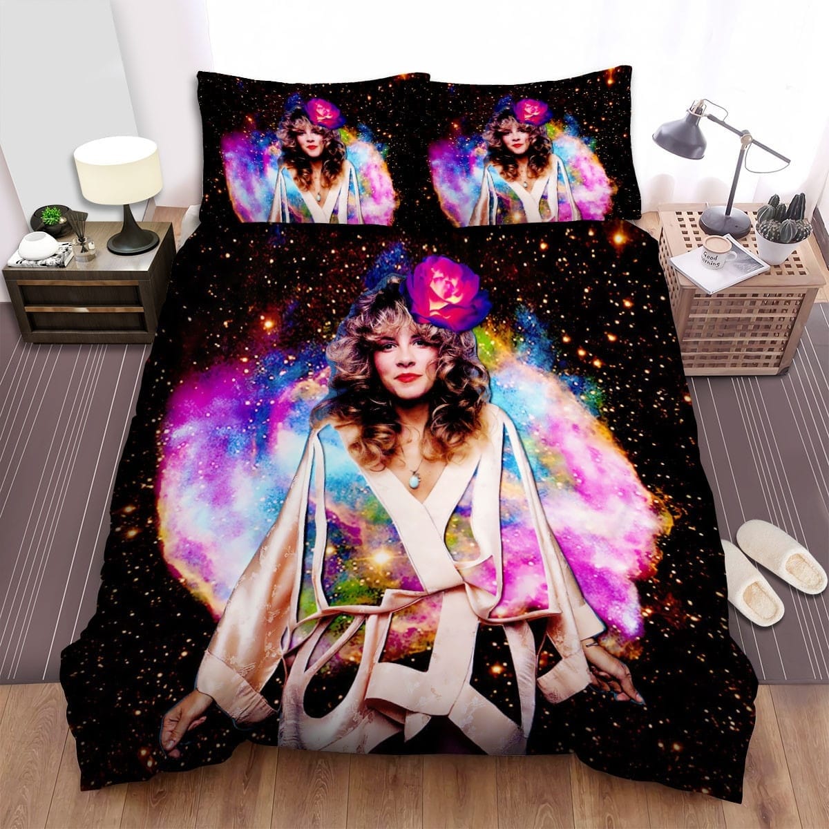 Stevie Nicks Flower On Head Bedding Sets Duvet Cover Flatsheet Pillowcases For Every Bedroom