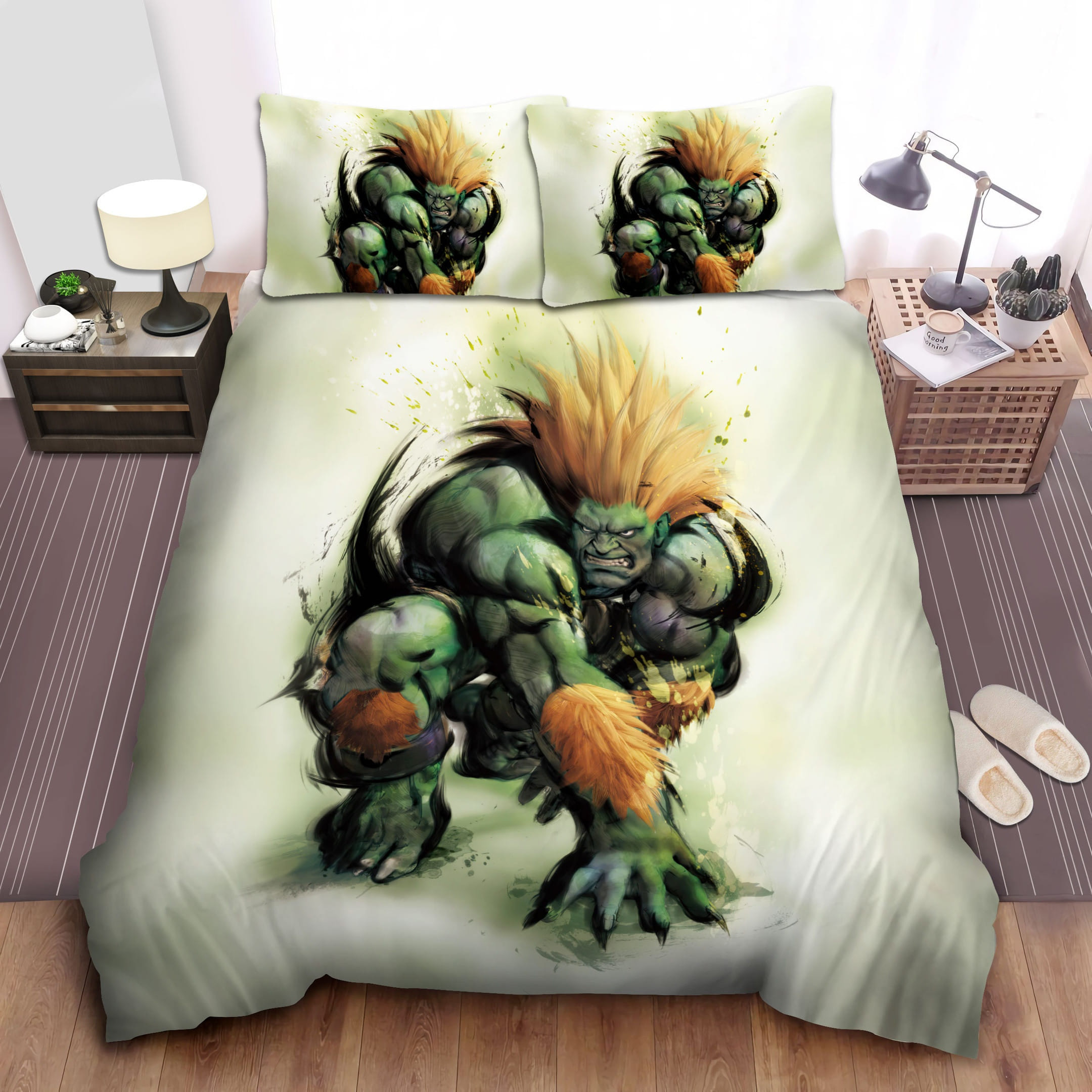 Street Fighter Blanka Bedding Sets Duvet Cover Flatsheet Pillowcase
