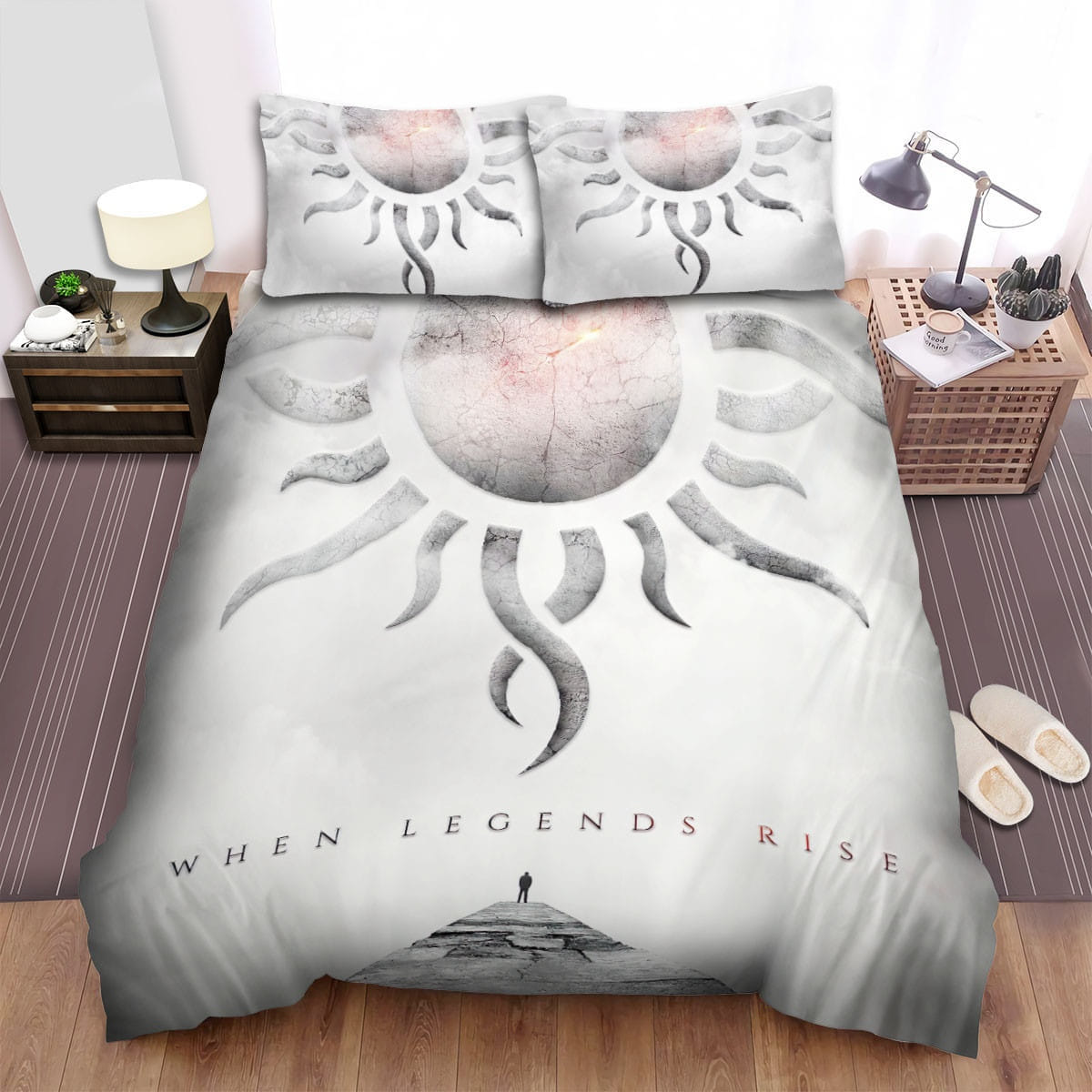 Sully Erna Half Solar Bedding Sets Duvet Cover Flatsheet Pillowcases Perfect Gift For Fans