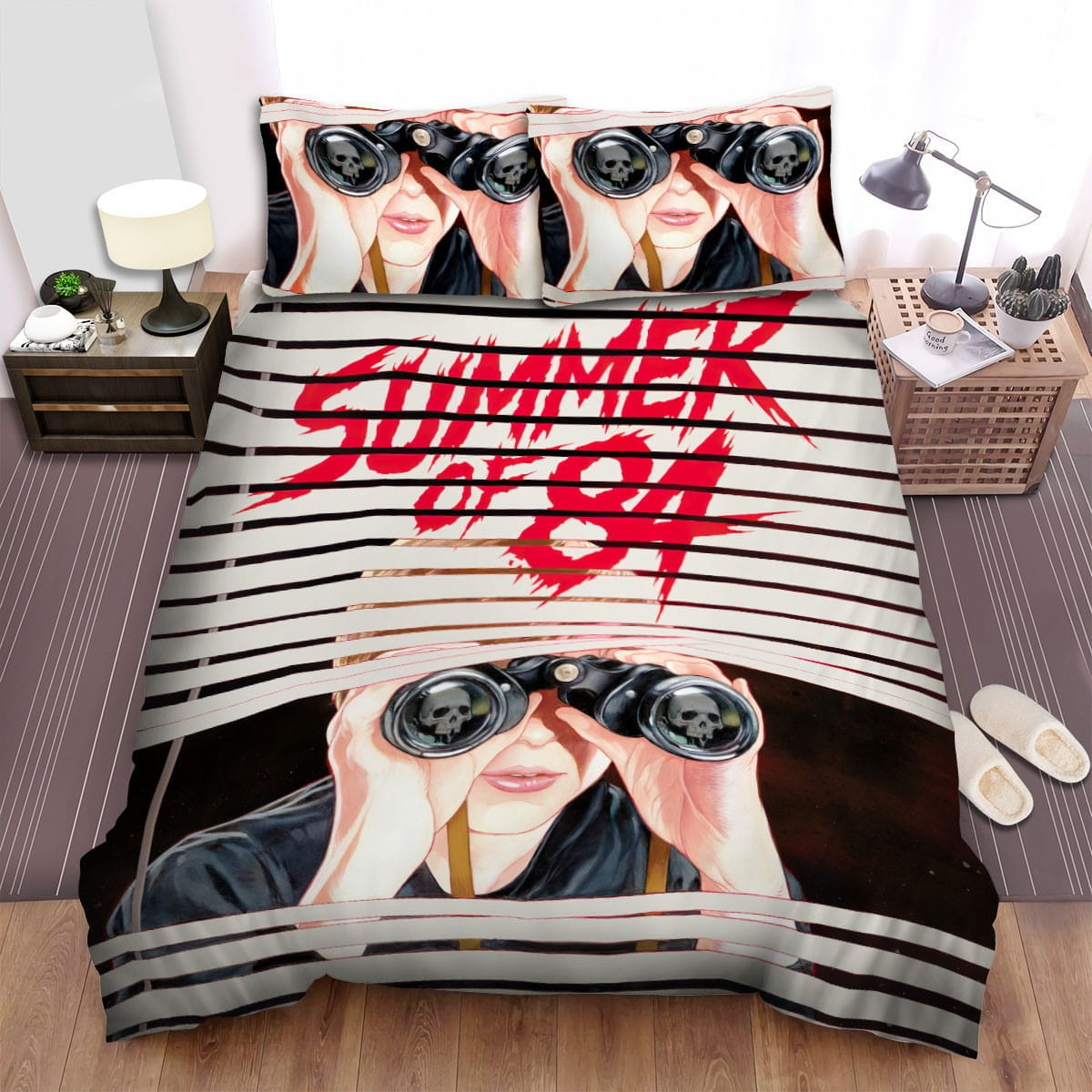 Summer Of 84 Look Bedding Sets Duvet Cover Flatsheet Pillowcases Perfect Gift For Fans