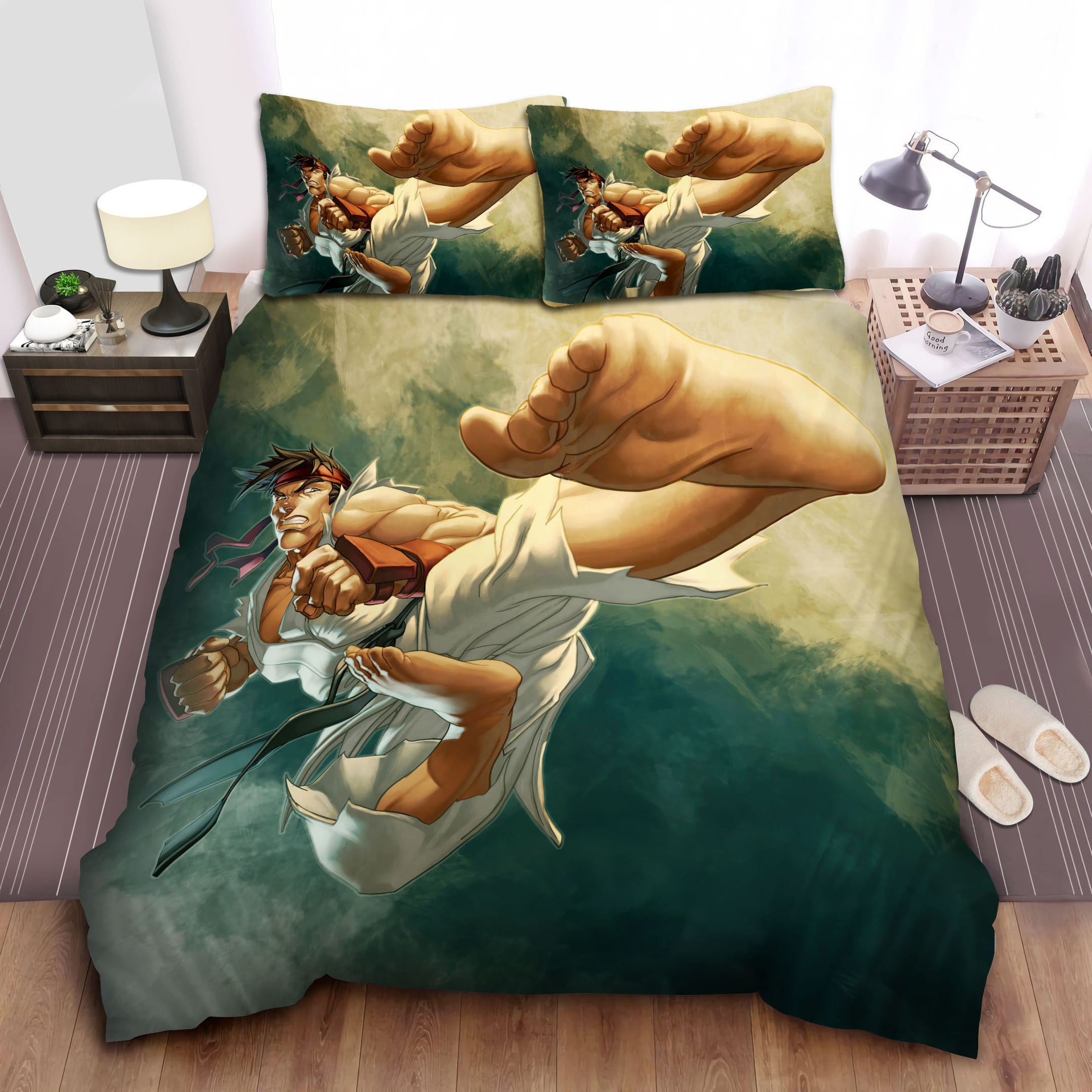 Street Fighter Ryu Kicking Bedding Sets Duvet Cover Flatsheet Gift For Wife Husband Besties