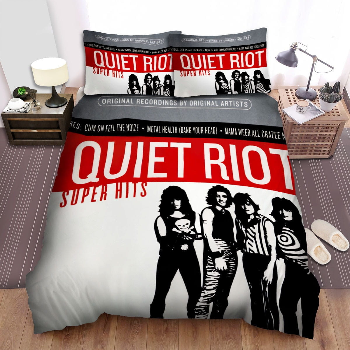Super Hits Quiet Riot Bedding Set Duvet Cover Gift For Christmas Birthday Thanksgiving