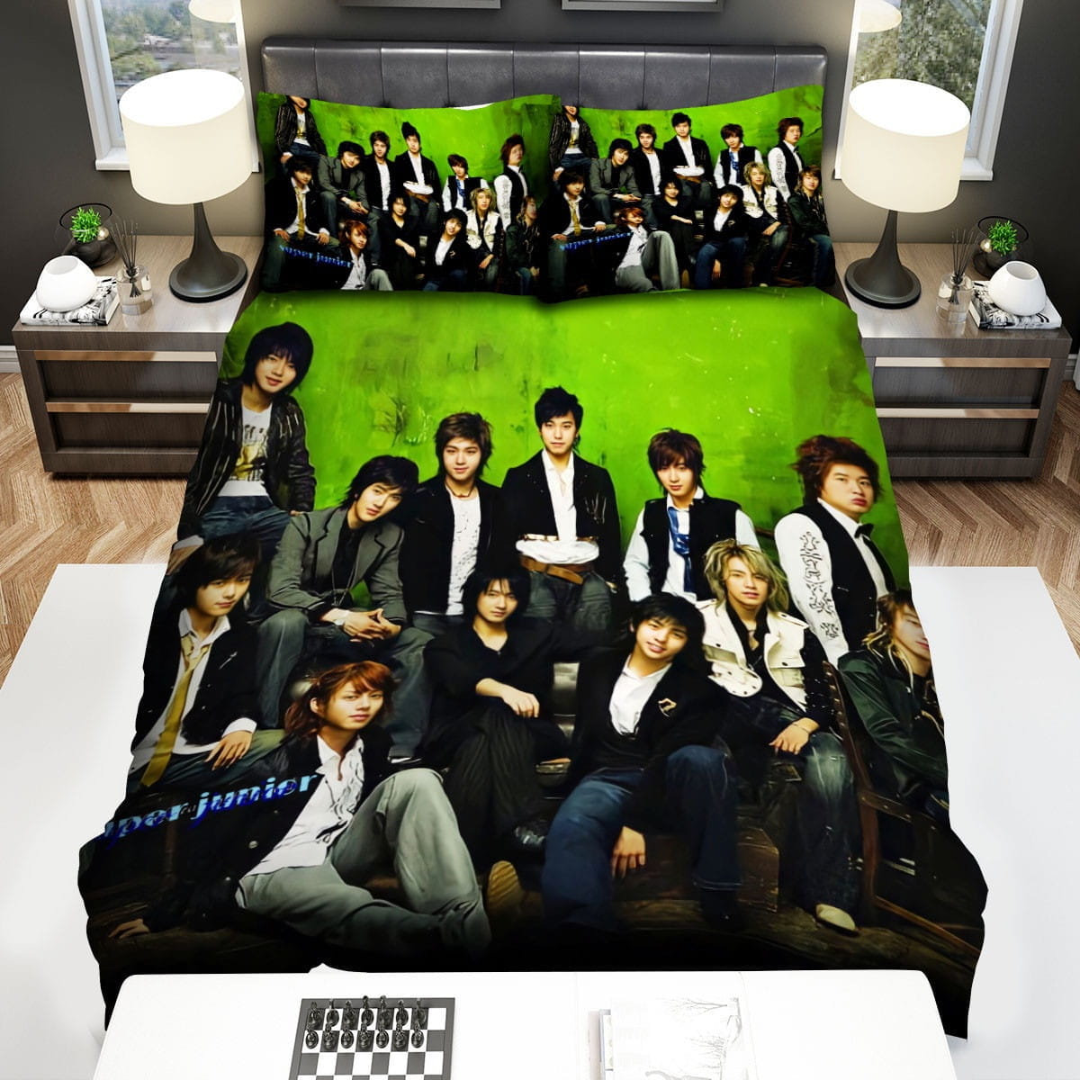 Super Junior K Pop Band Bedding Sets Duvet Cover Flatsheet Gift For Christmas Thanksgiving Halloween